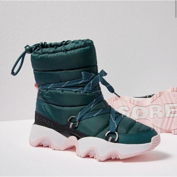 SOREL Kinetic Impact NXT Boot WP Teal Green Pink Sz 7 $175